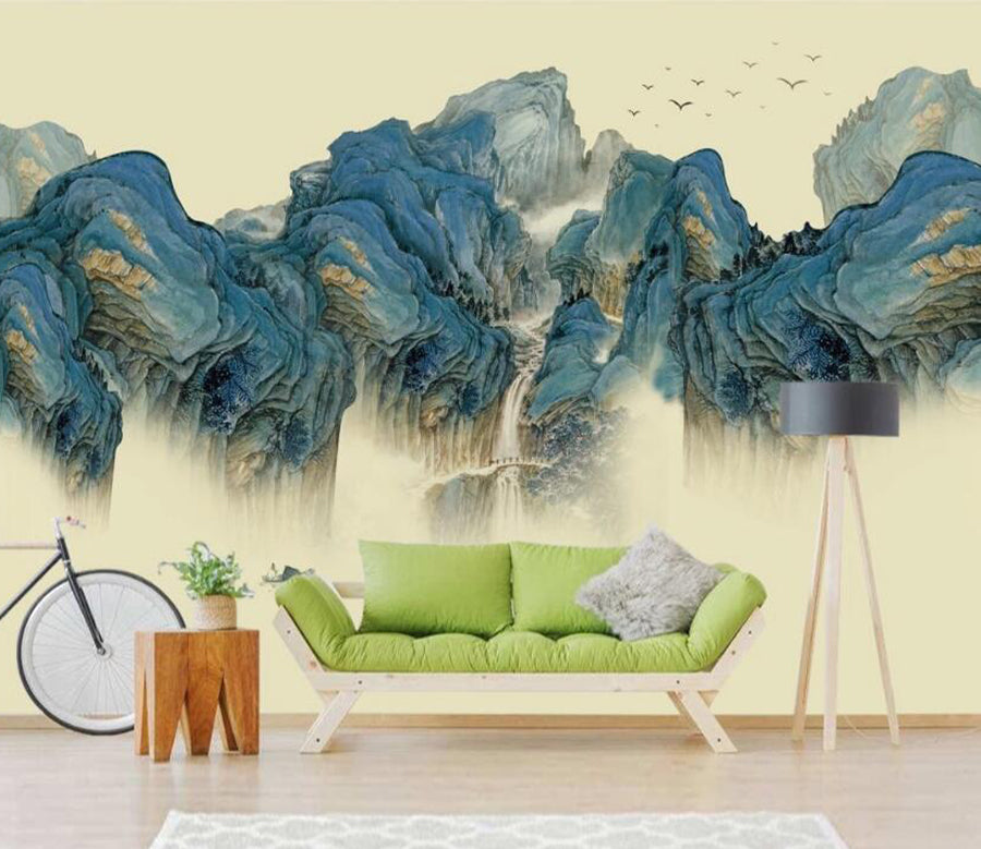 3D Blue Mountain WC2498 Wall Murals