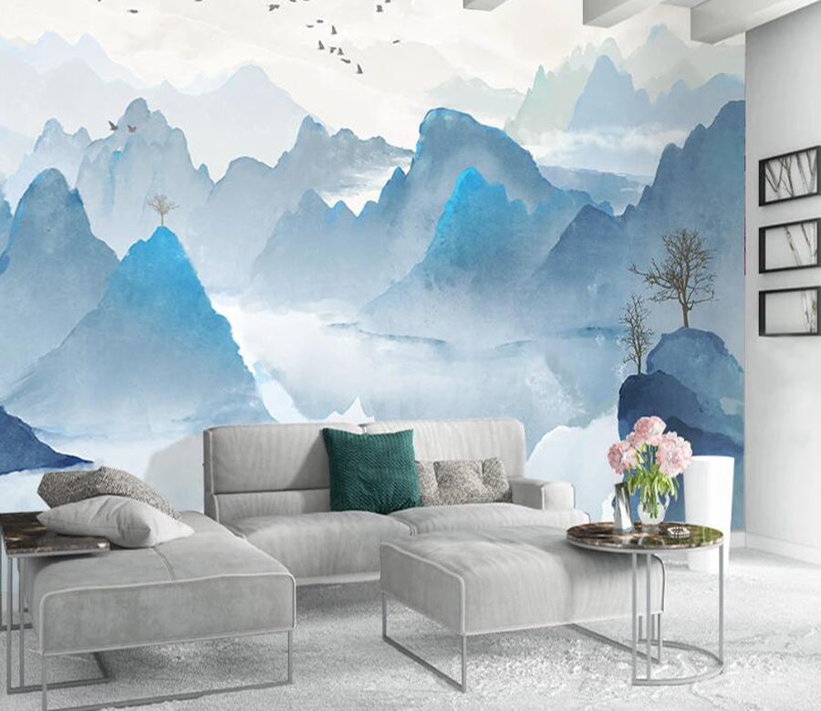 3D Gradient Blue WC2540 Wall Murals