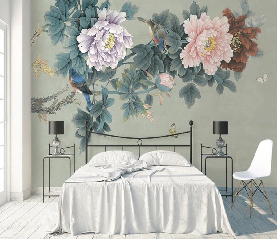 3D White Butterfly WC1790 Wall Murals