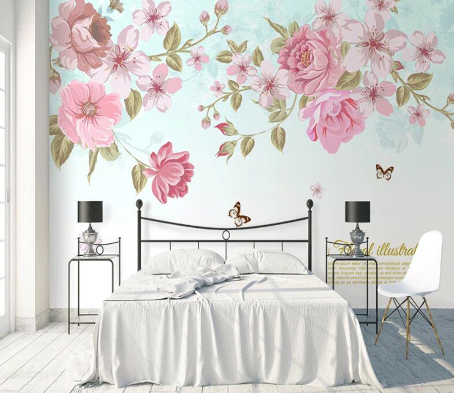 3D Petal Butterfly WC1489 Wall Murals