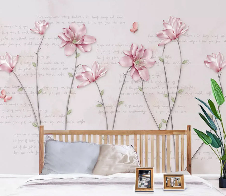 3D Pink Lotus WG978 Wall Murals