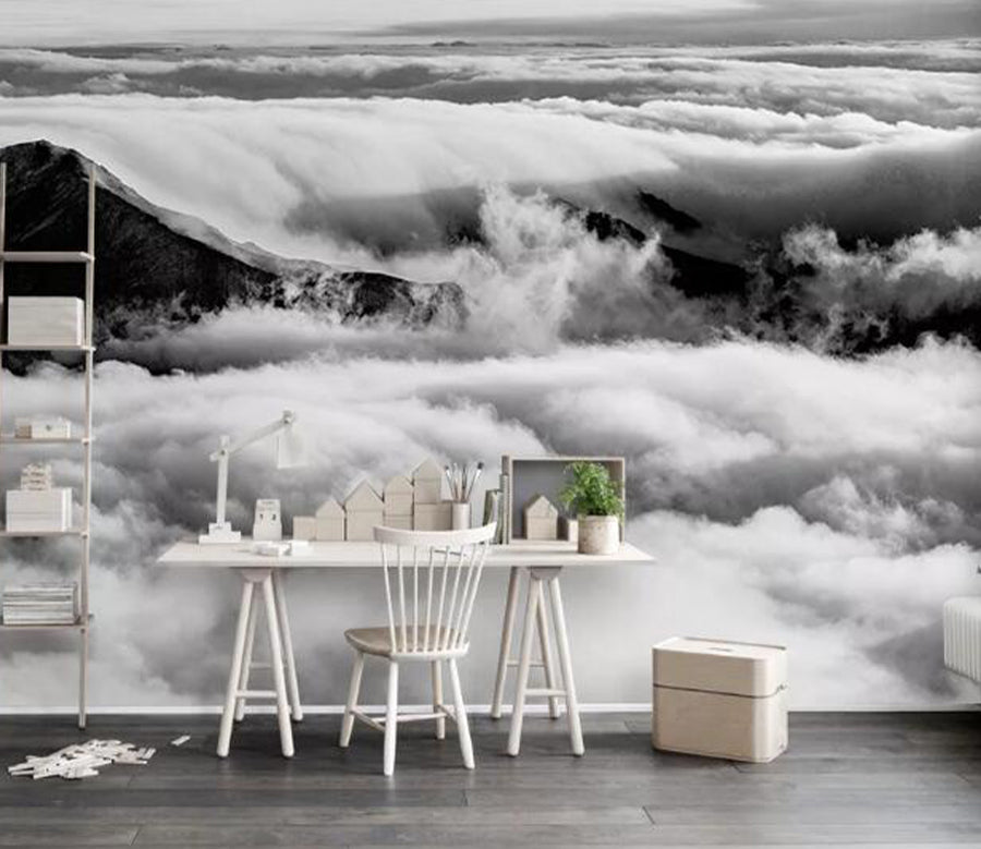 3D White Clouds WG643 Wall Murals