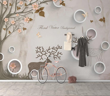 3D Leaf Flower WC2262 Wall Murals