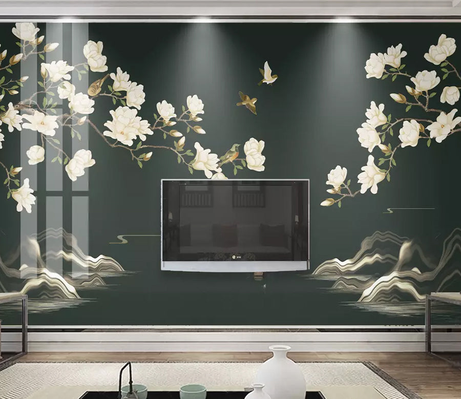 3D Flower Boat Bird WG1193 Wall Murals