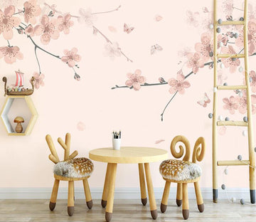 3D Pink Plum WC2252 Wall Murals