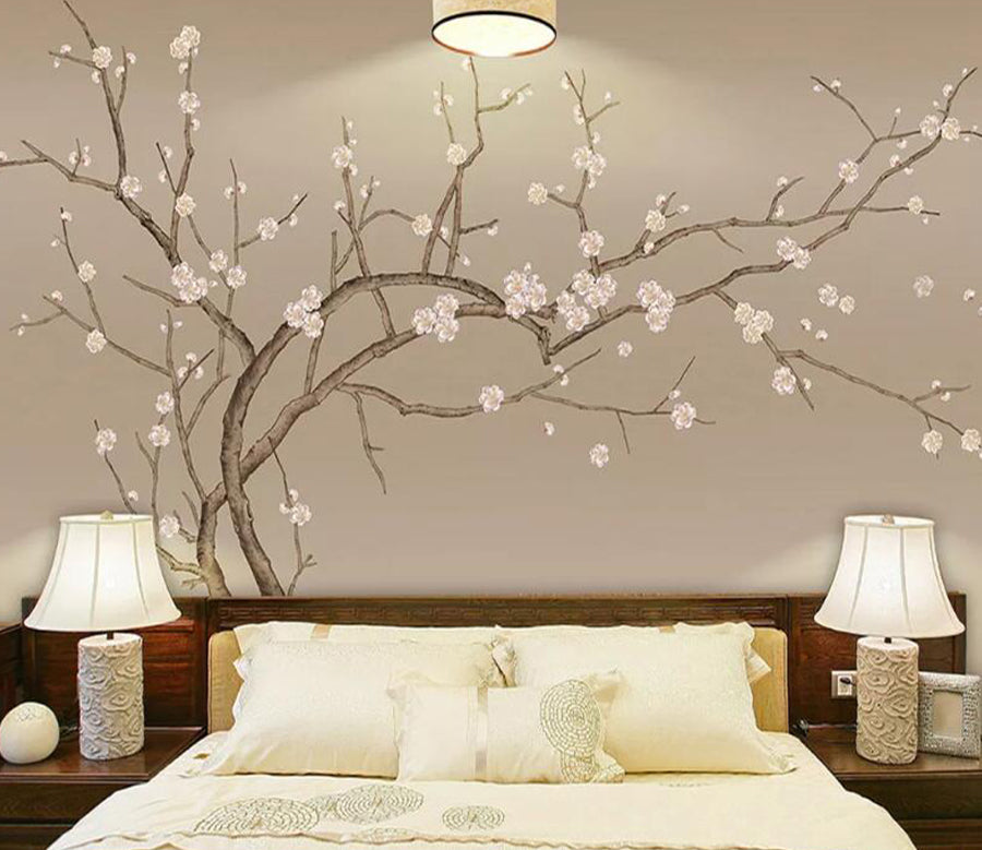 3D Beautiful Plum WC1328 Wall Murals