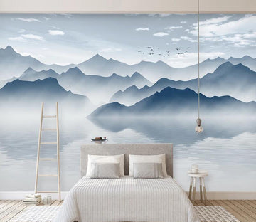 3D Lake Hillside WC2533 Wall Murals