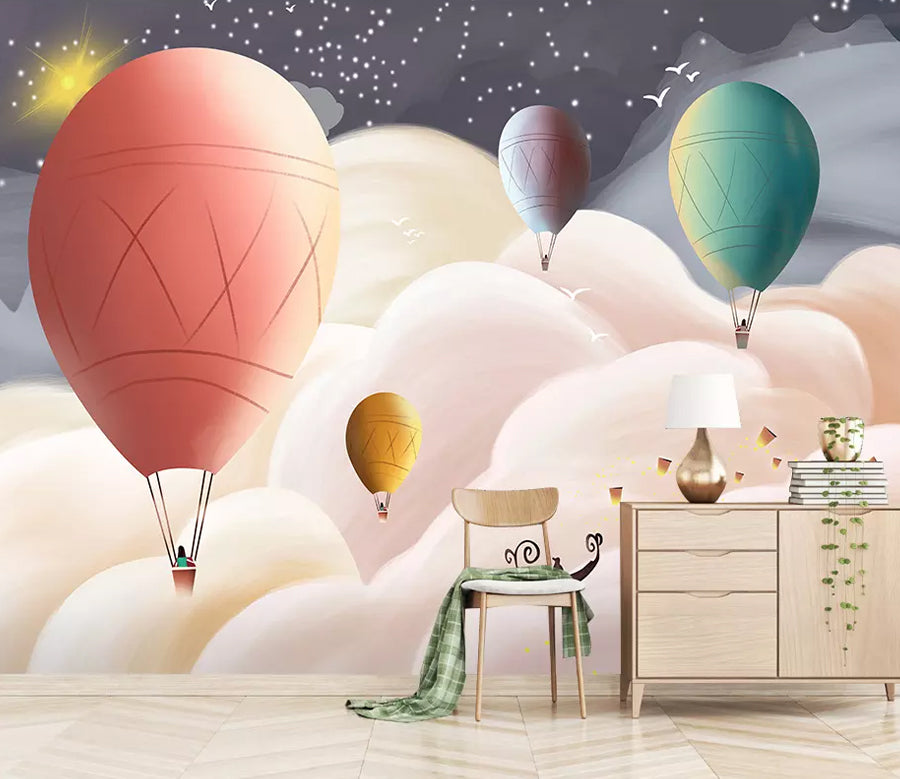 3D Cloud Balloon WG1255 Wall Murals