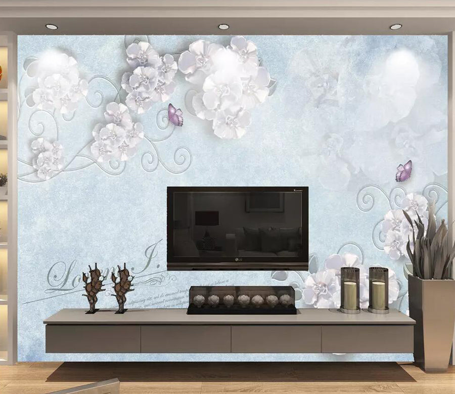 3D Butterfly Purple WG1249 Wall Murals