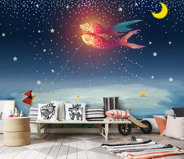 3D Goldfish Kite WC2070 Wall Murals