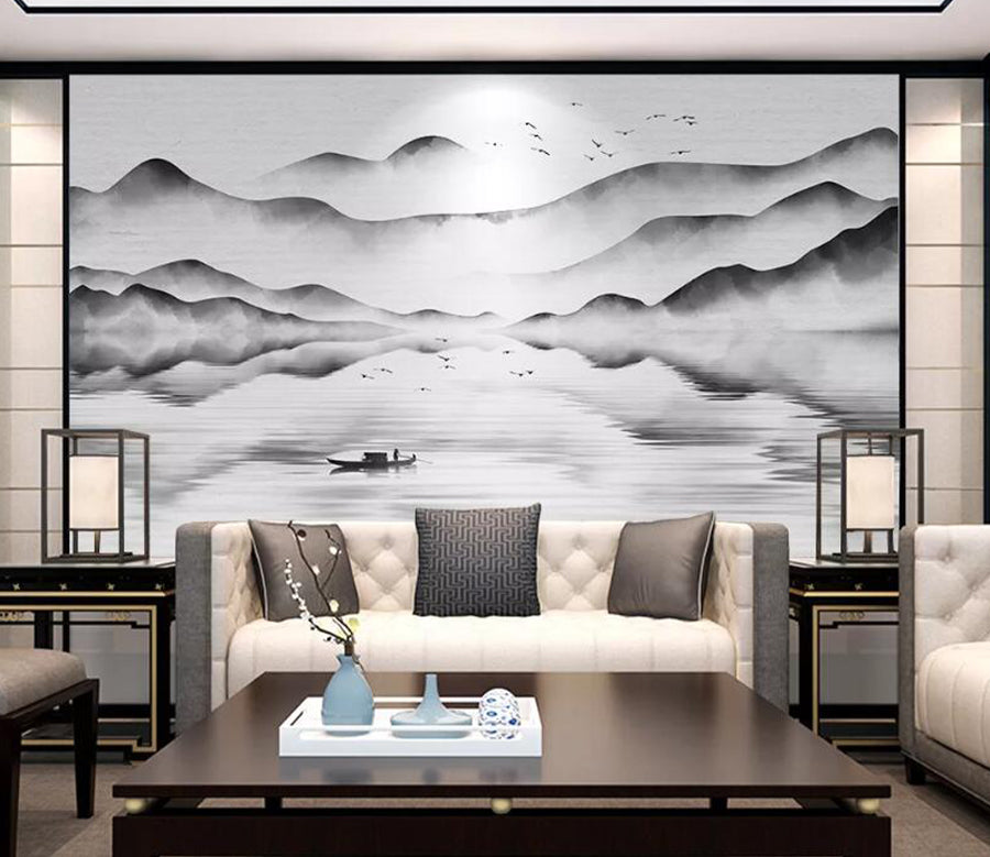 3D Wave Mountain WC1729 Wall Murals