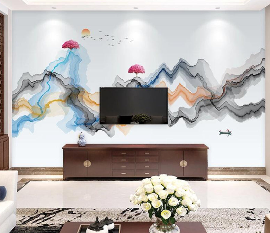 3D Peak Tree WC1806 Wall Murals