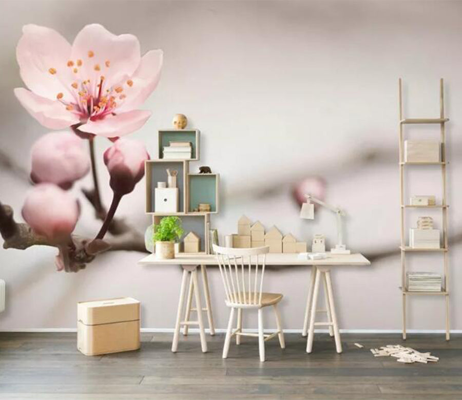 3D Pink Plum WG572 Wall Murals