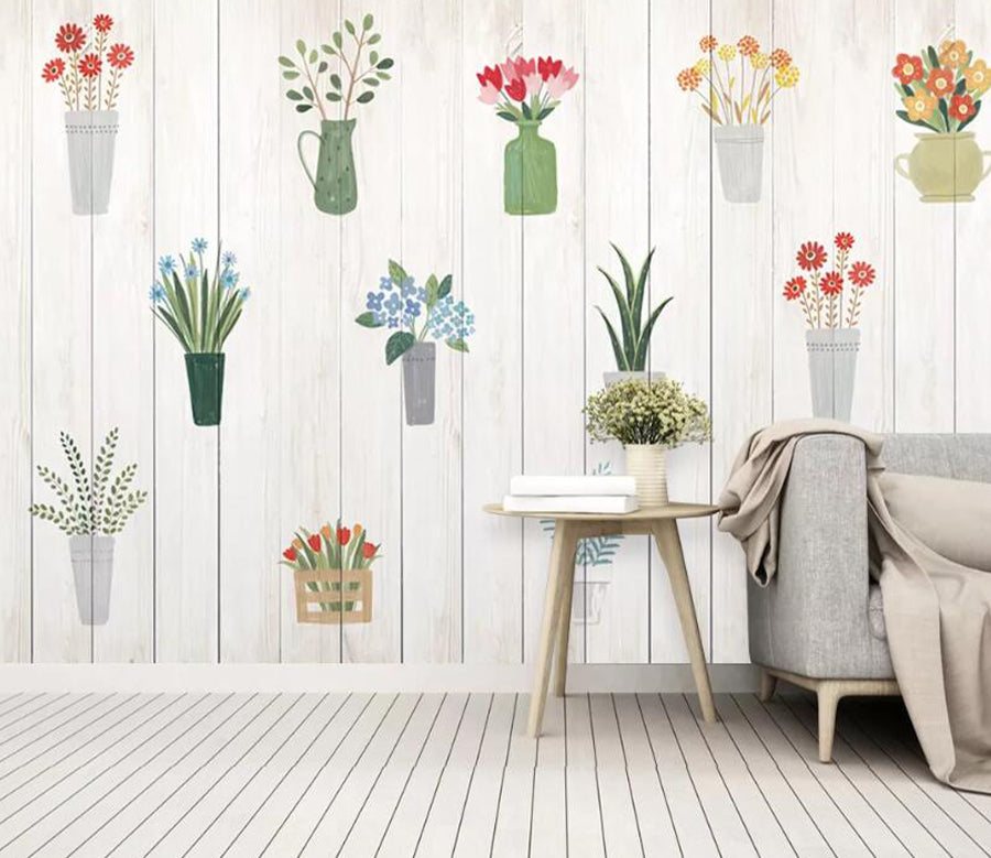 3D Vase Flower WC2044 Wall Murals