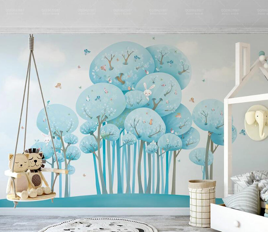 3D Tree Rabbit WC1507 Wall Murals