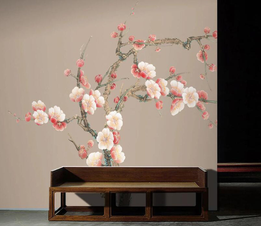 3D Plum Bloom WC2216 Wall Murals