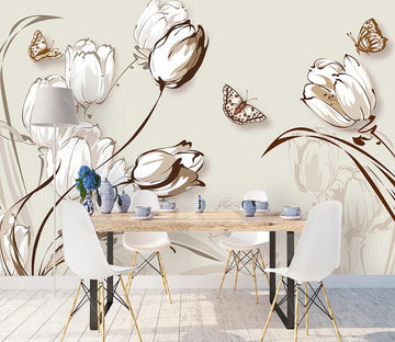 3D Doodle Butterfly WC2029 Wall Murals