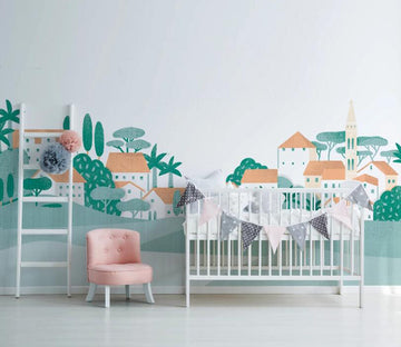 3D House Tree WC2599 Wall Murals