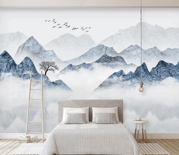 3D Steep Mountain WC2667 Wall Murals