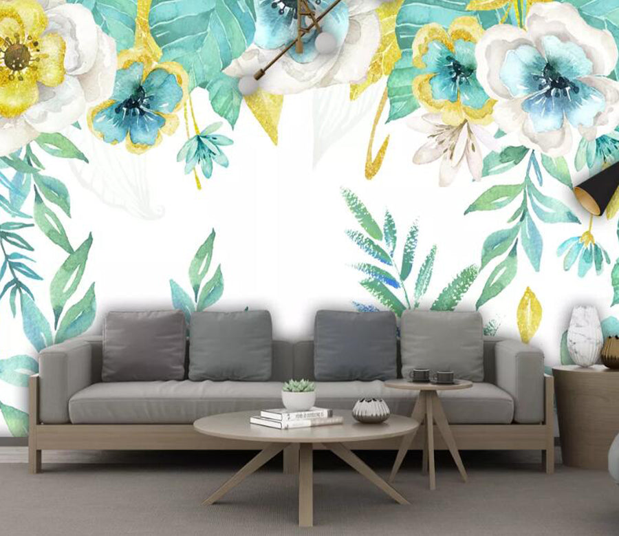 3D Paint Flowers WC2590 Wall Murals