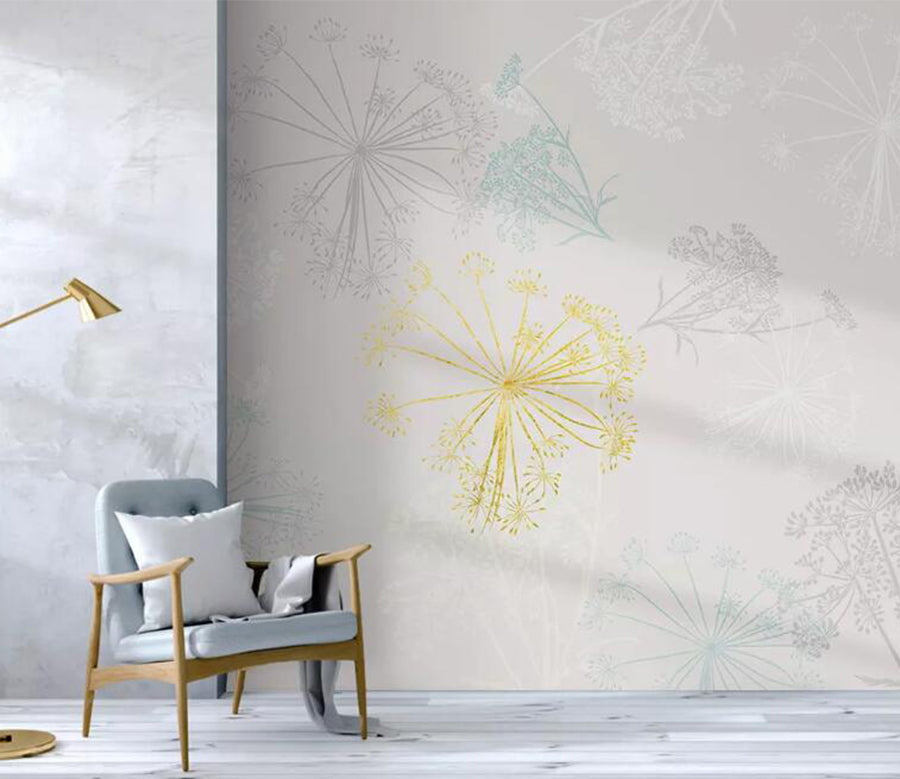 3D Color Dandelion WG961 Wall Murals