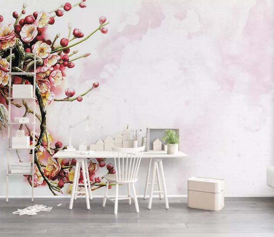 3D Pink Plum WG683 Wall Murals