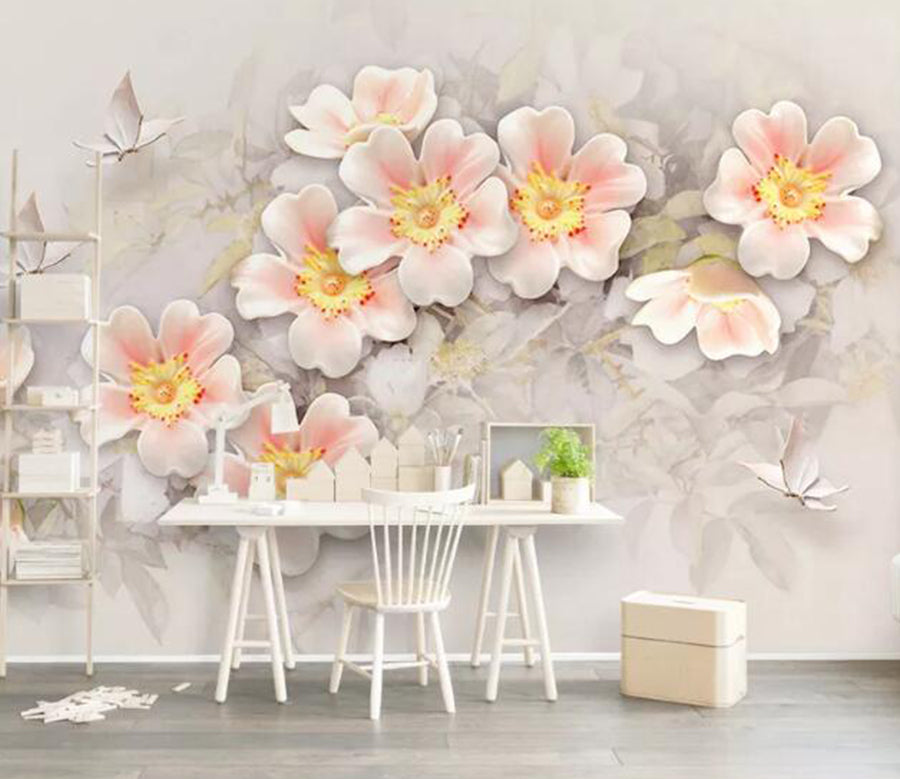 3D Blooming Flower WG707 Wall Murals