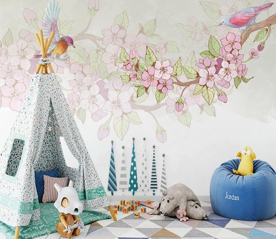 3D Peach Blossom WC1689 Wall Murals