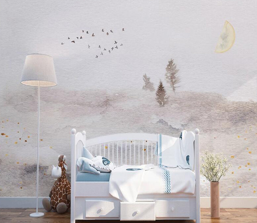 3D Moon Tree WC1726 Wall Murals