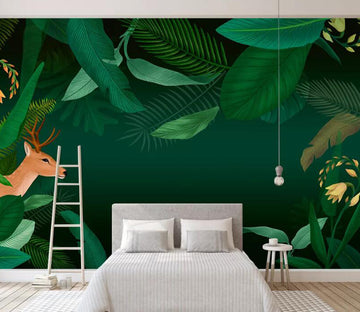 3D Fawn Leaf WC1956 Wall Murals