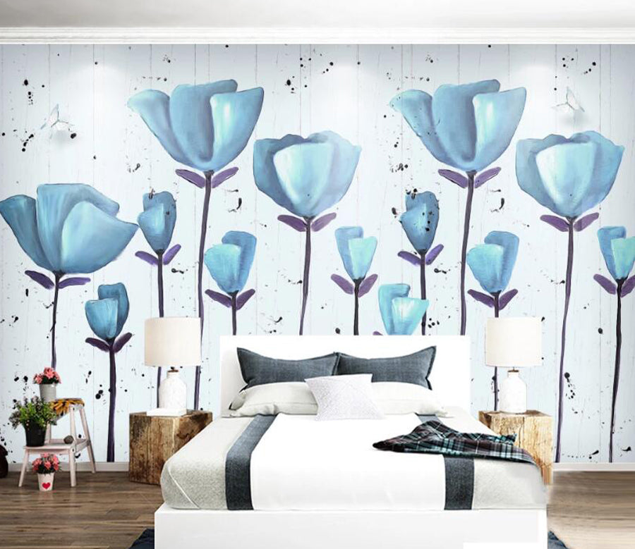 3D Butterfly Flower WC1652 Wall Murals