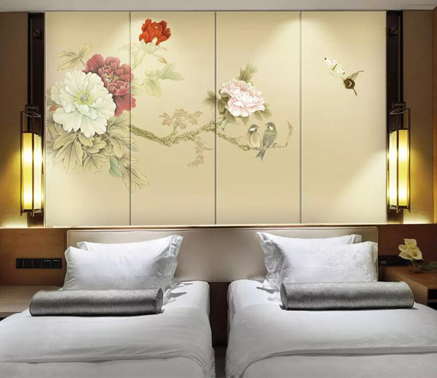 3D Couple Bird WG789 Wall Murals