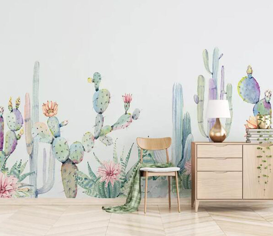 3D Cactus Flower WG578 Wall Murals