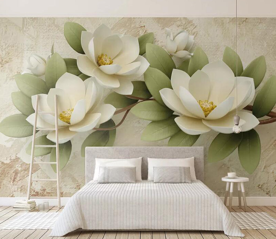 3D Green Leaf WC2631 Wall Murals