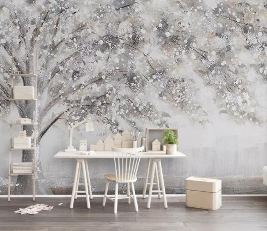 3D Gray Lush Tree WG691 Wall Murals