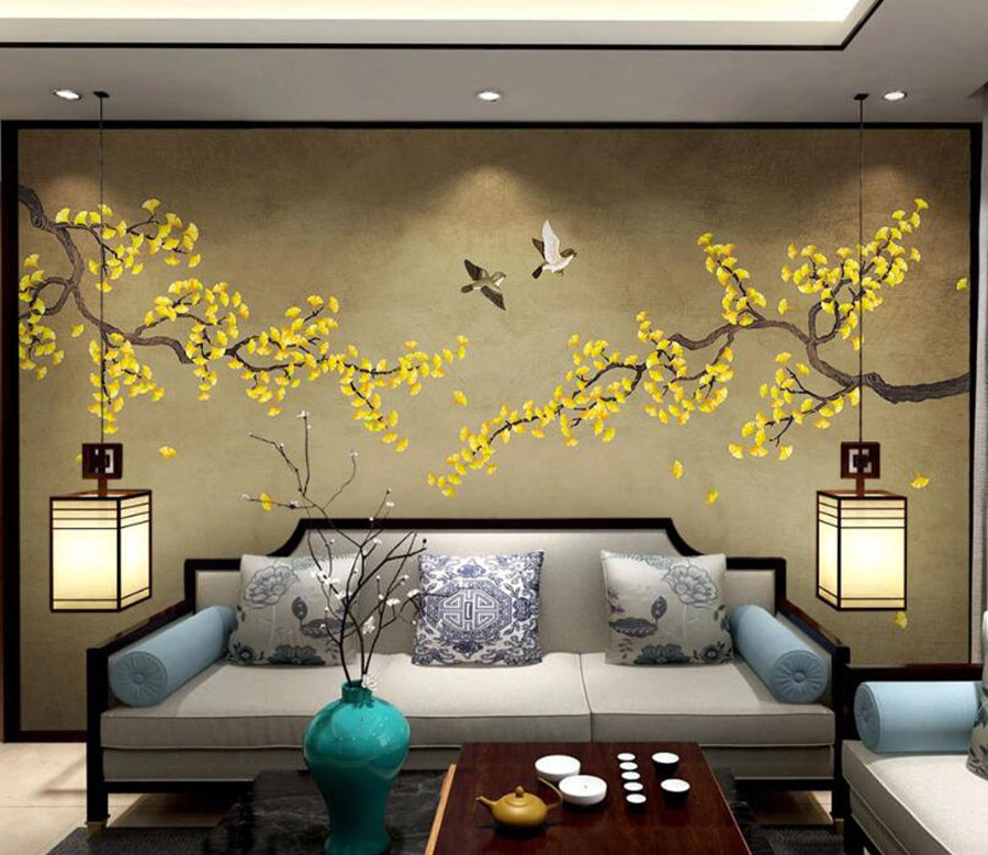 3D Maple Bird WC2397 Wall Murals