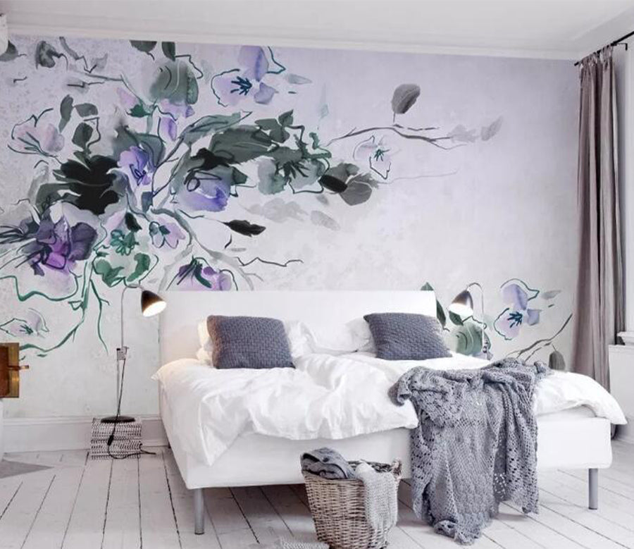 3D Ink Flower WG561 Wall Murals