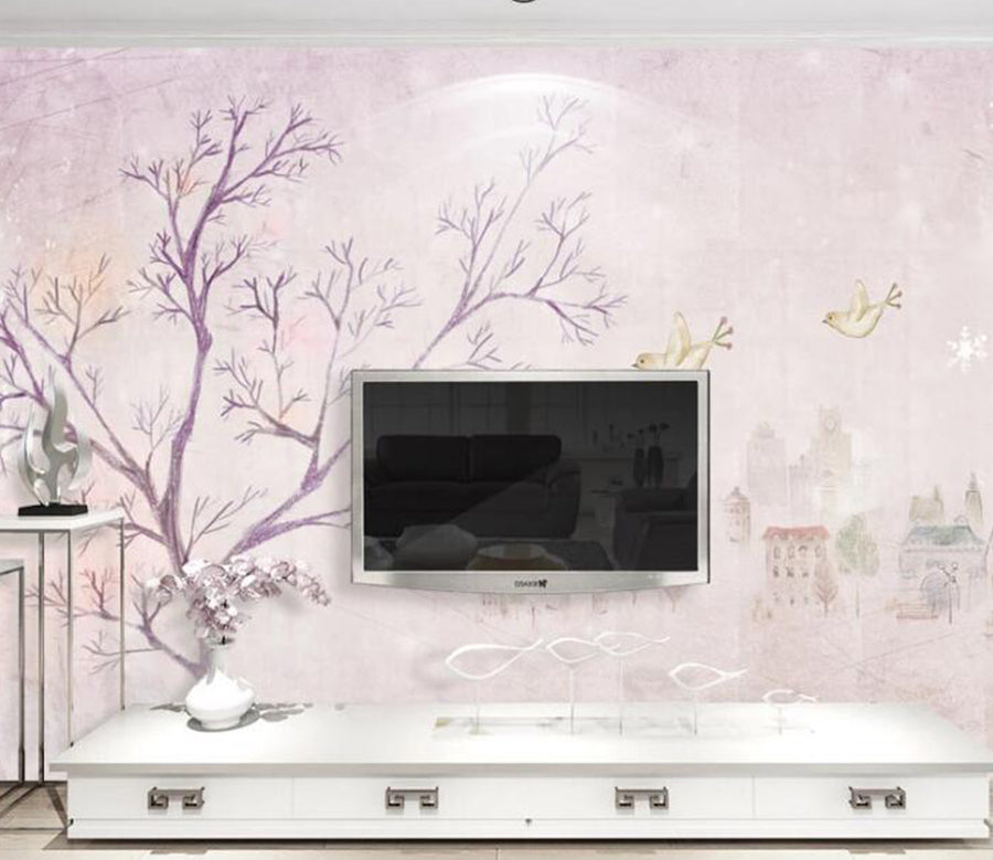 3D Snowflake Bird WC1631 Wall Murals