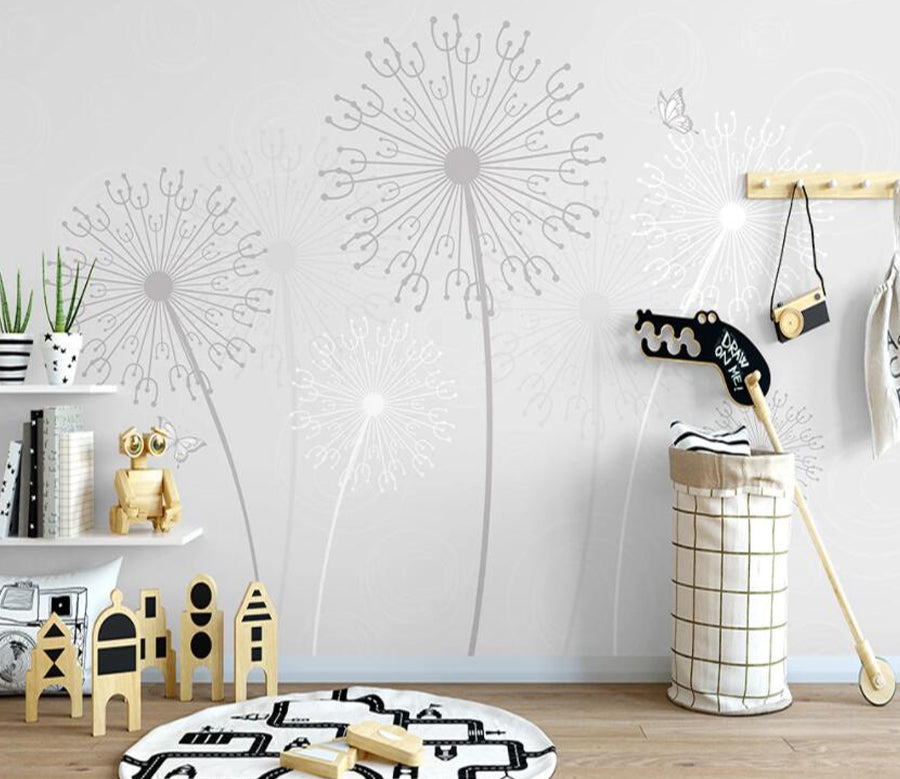 3D Dandelion Pattern WG946 Wall Murals