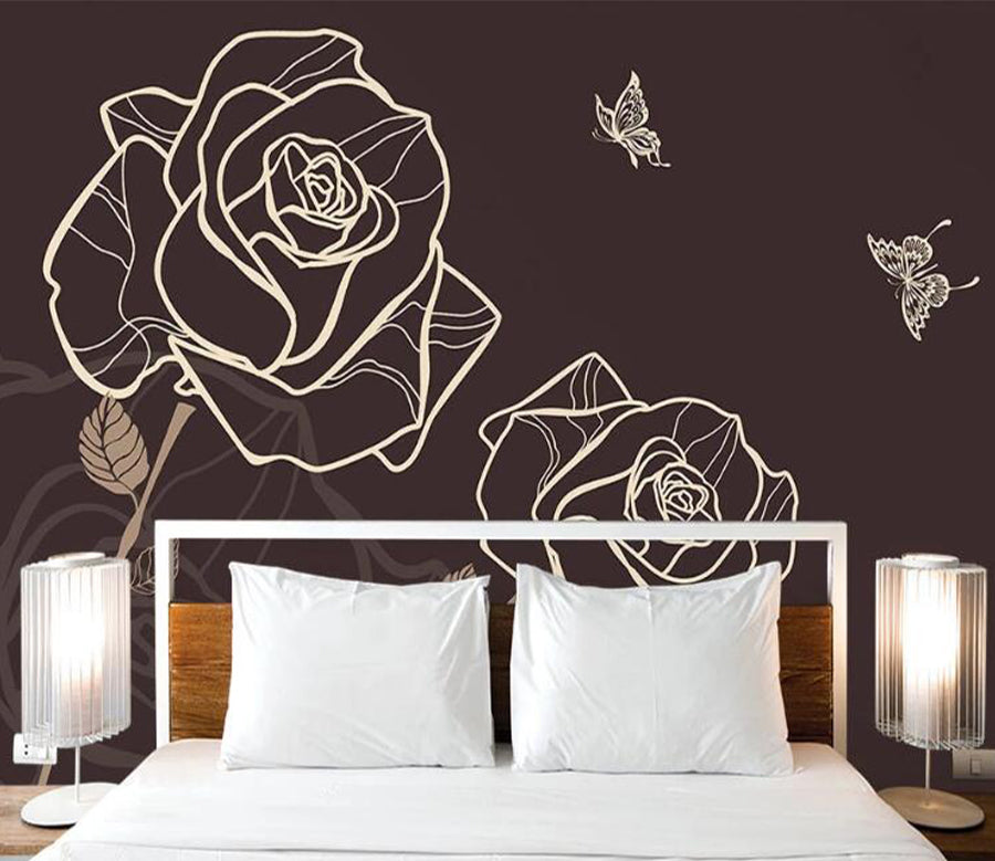 3D Painting Rose WC1696 Wall Murals