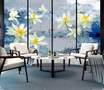 3D Lotus Tragrance WC2290 Wall Murals