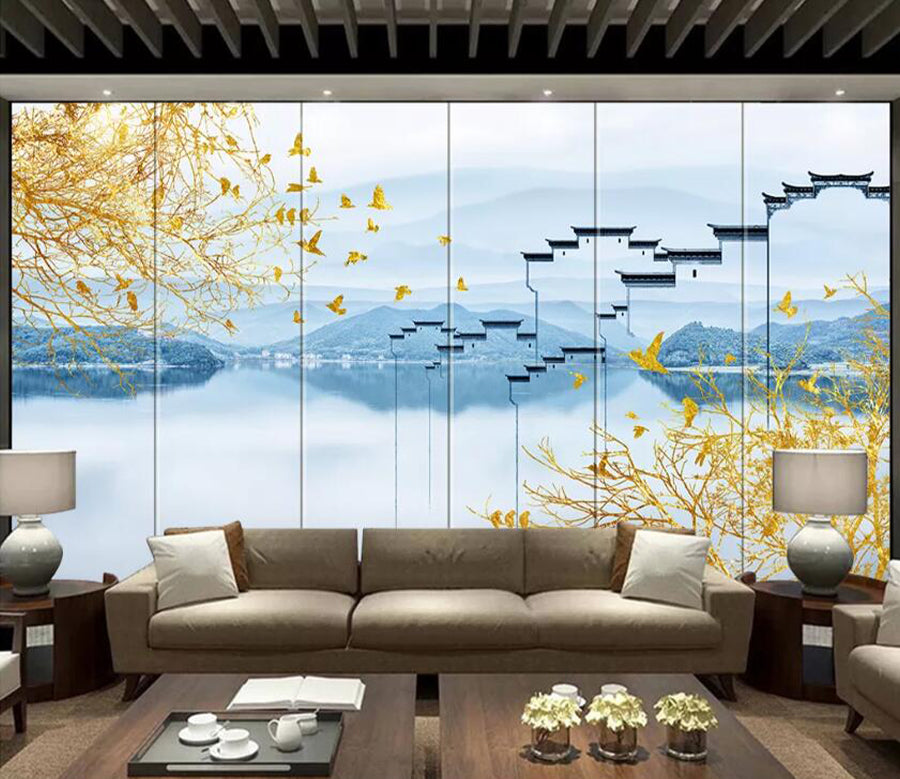 3D Lake Water WC1885 Wall Murals