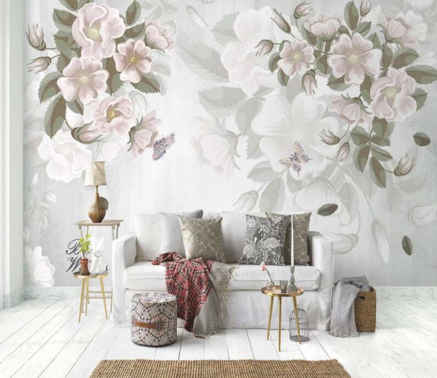 3D Invisible Flower WC1551 Wall Murals