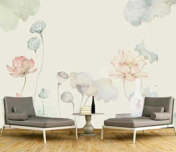 3D Ink Lotus Seed WC2469 Wall Murals