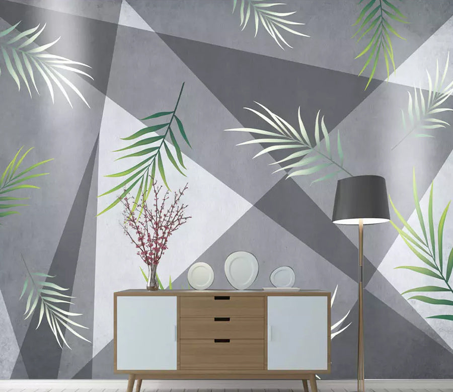 3D Leaf Triangle WG1257 Wall Murals