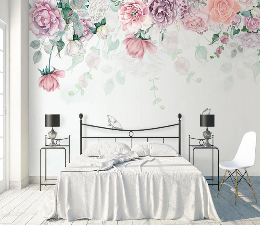 3D Colorful Flower WC2167 Wall Murals