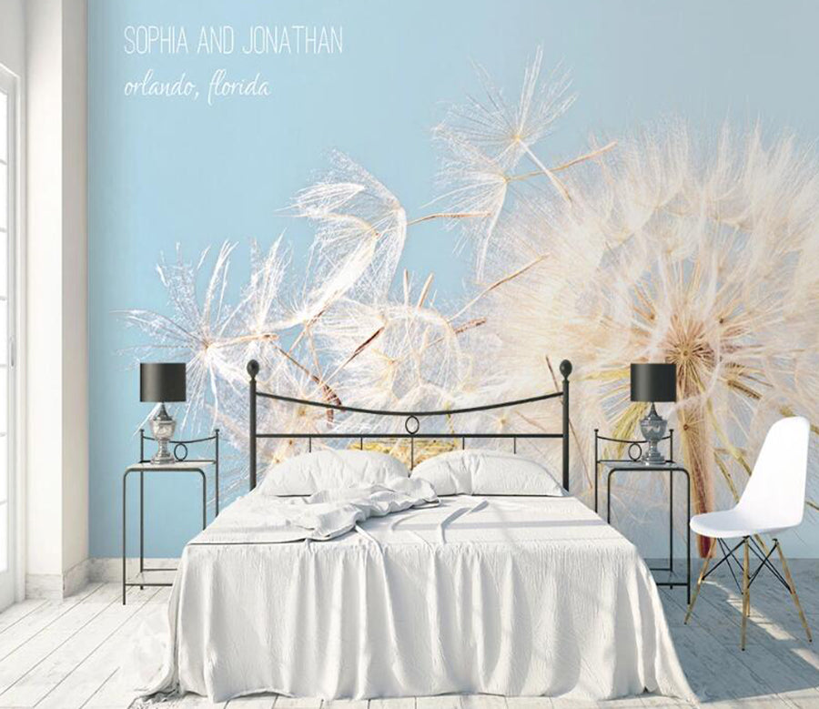 3D White Dandelion WC2008 Wall Murals