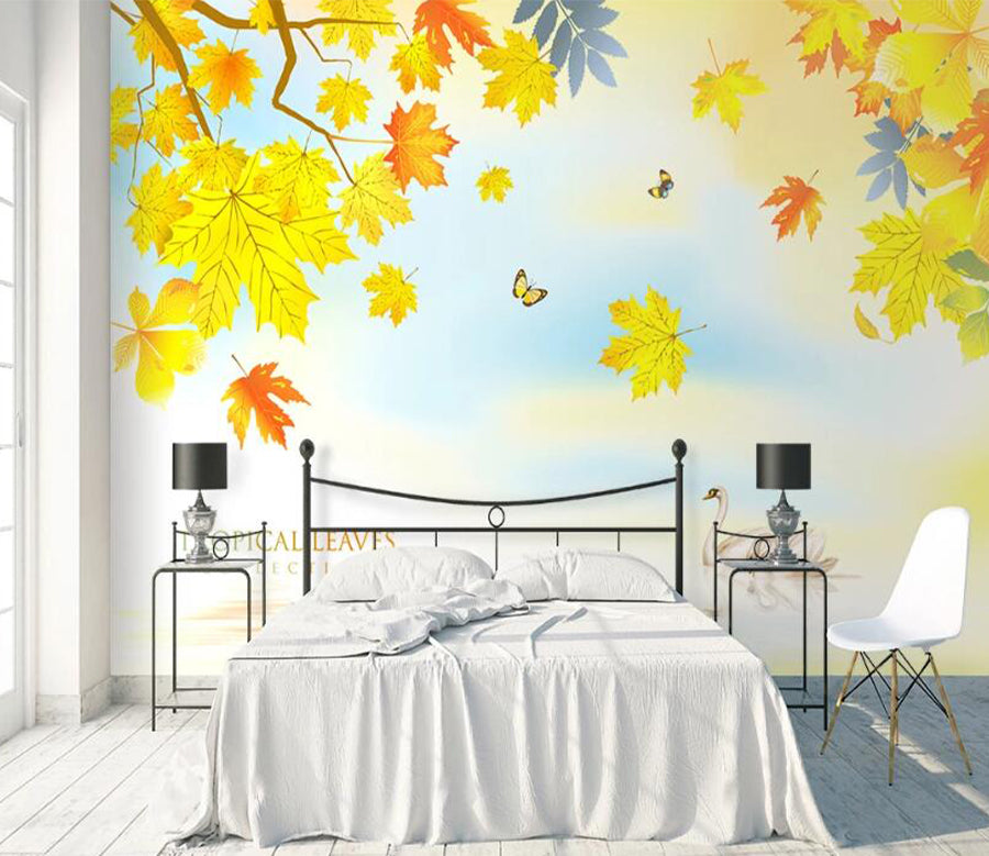 3D Butterfly Maple WC2413 Wall Murals