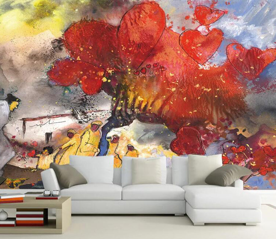 3D Abstract Love WC2444 Wall Murals