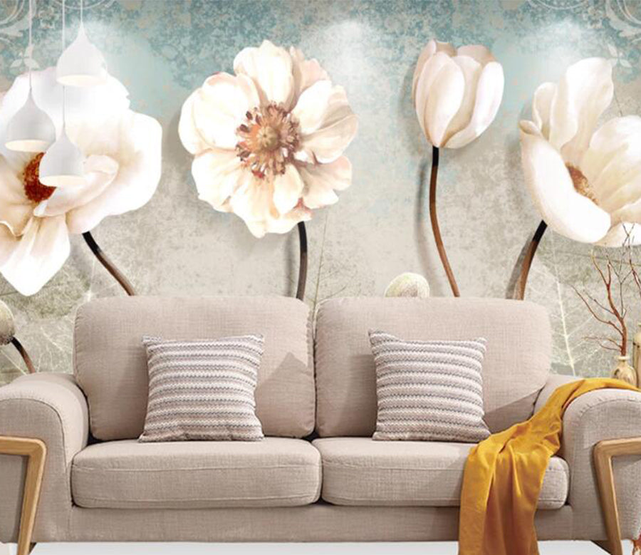 3D Flower Path WC1715 Wall Murals